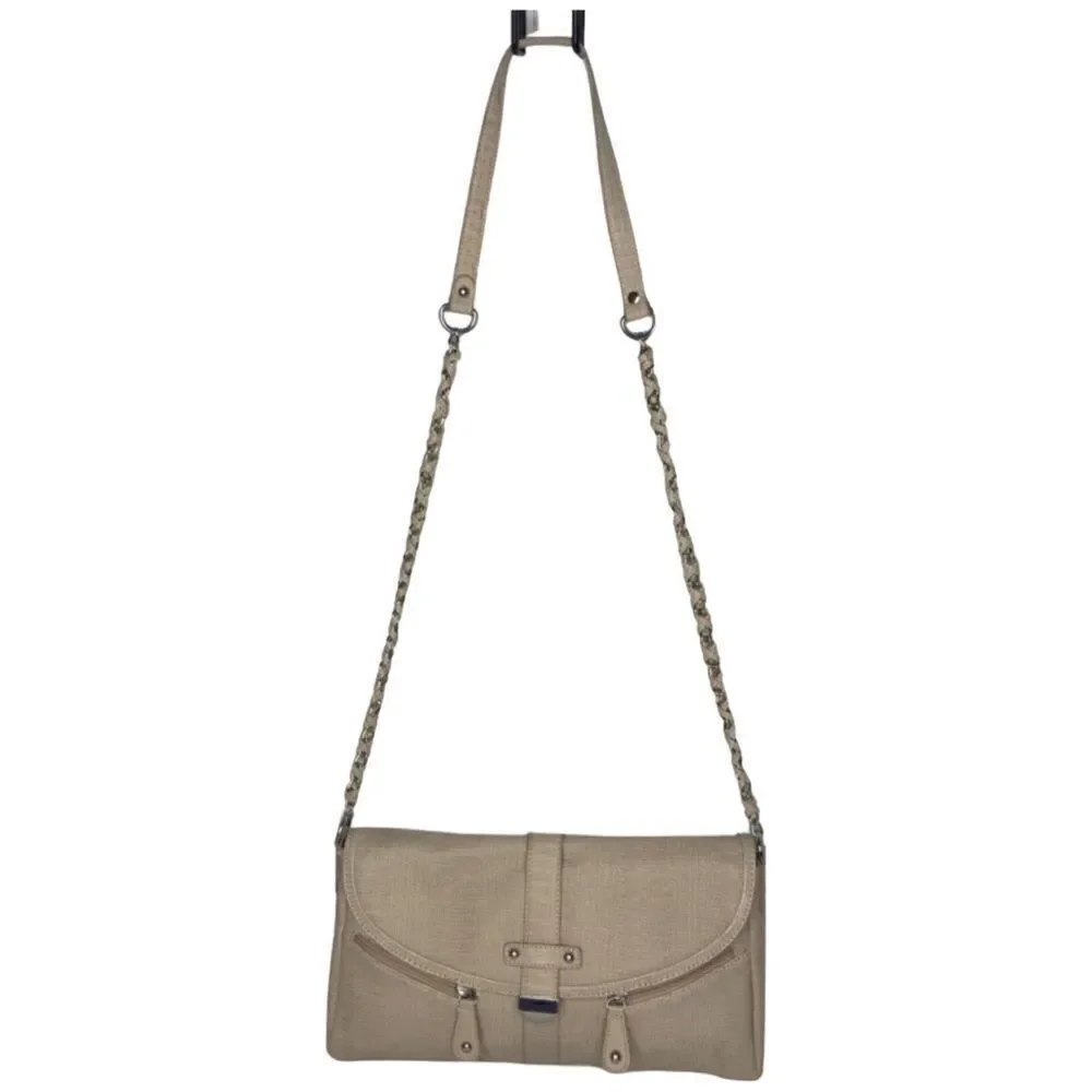 Chico’s Beige Textured Crossbody Shoulder Bag